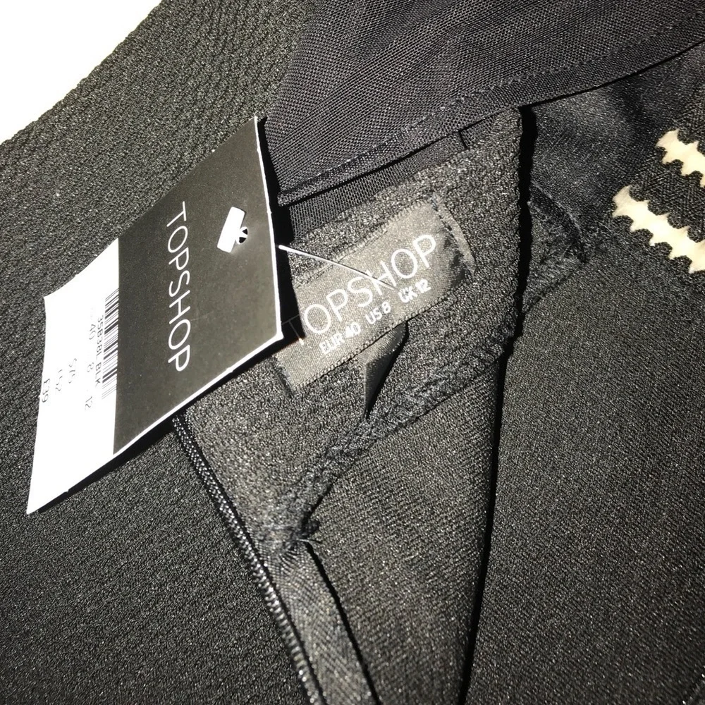 NWT Topshop Bodycon Black Sleeveless Dress US 8 - Picture 3 of 5